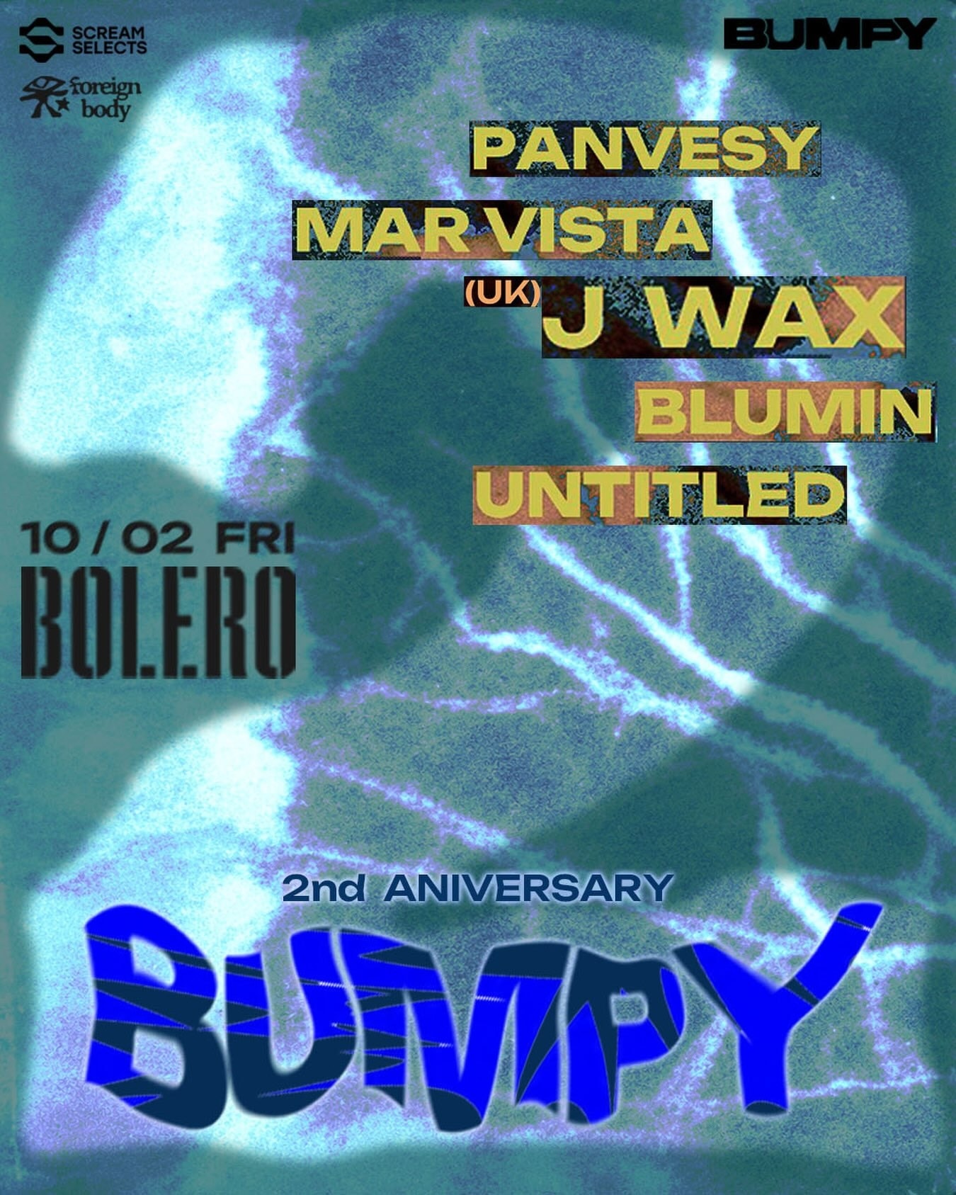 BUMPY 2nd Anniversary × J WAX poster