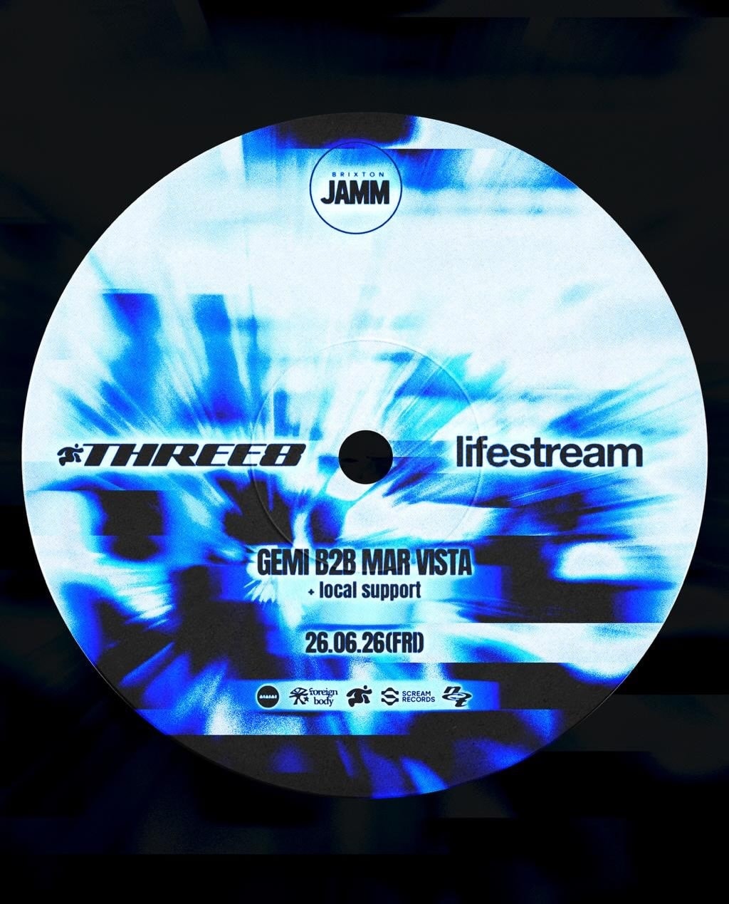 THREE8 × lifestream poster